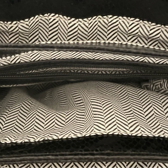 Steve Madden Black Faux Leather Shoulder Bag with Gold Accents - Picture 11 of 11